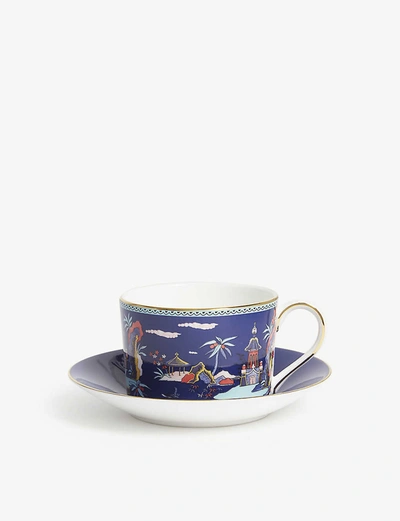Wedgwood 2pc Wonderlust Pagoda Teacup & Saucer Set With $7 Credit