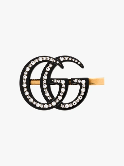 Shop Gucci Haarclip Mit Kristallen In Black