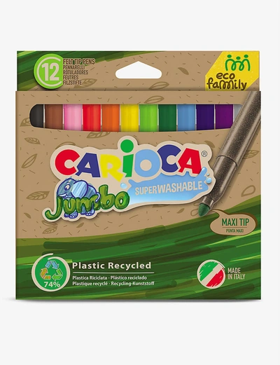 Shop Carioca Eco Family Jumbo Maxi-tip Felt-tip Pens Set Of 12