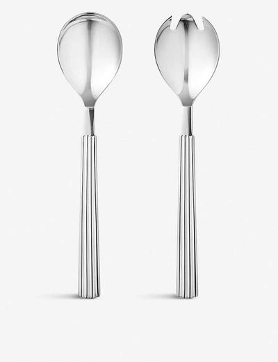 Shop Georg Jensen Bernadotte Stainless Steel Salad Servers 23cm