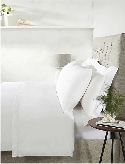 The White Company Row Cord Egyptian-cotton Housewife Standard Pillowcase 75x50cm In White