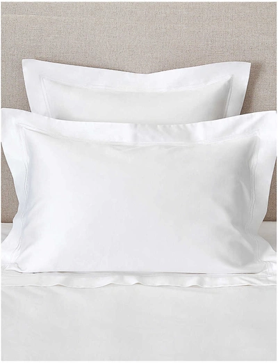 Shop The White Company White/silver Symons Cotton Oxford Pillowcase