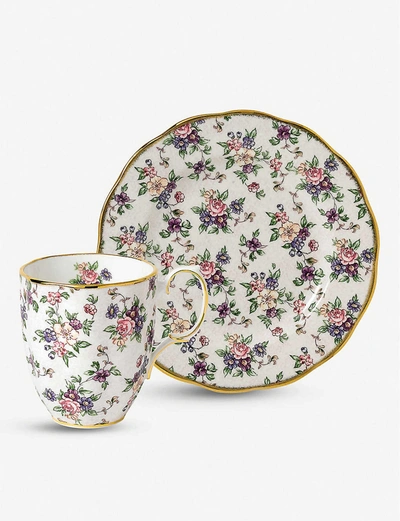 Shop Royal Albert White And Green 100 Years English Chintz Mug And Plate Set