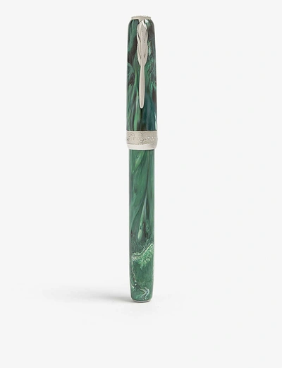 Shop Pineider La Grande Bellezza Fountain Pen In Malachite Green