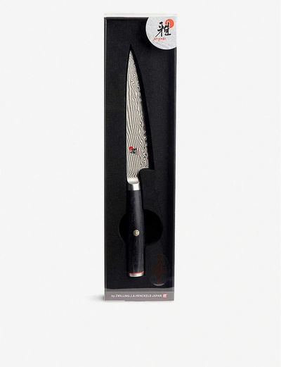 Shop Miyabi Silver And Black Shotoh 5000 Fcd Knife 13cm