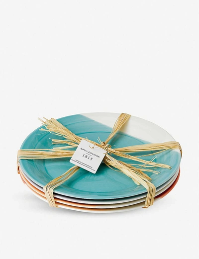 Royal Doulton 1815 Bright Colours Porcelain Dinner Plates Set Of Four 28cm
