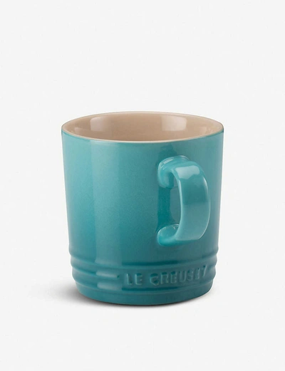 Shop Le Creuset Teal Blue Stripe Stoneware Mug, Size: 350ml
