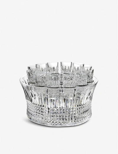 Waterford Lismore Diamond 12in Bowl And Vodka Chill Set