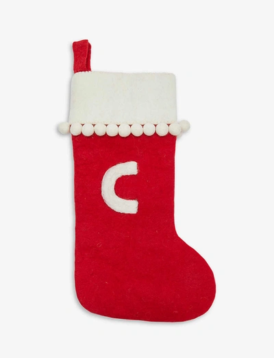 Shop Christmas Alphabet 'c' Medium Felt Stocking 50cm