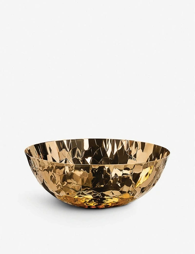 Shop Alessi Nocolor Joy Round 24ct Gold-plated Basket 20.7cm