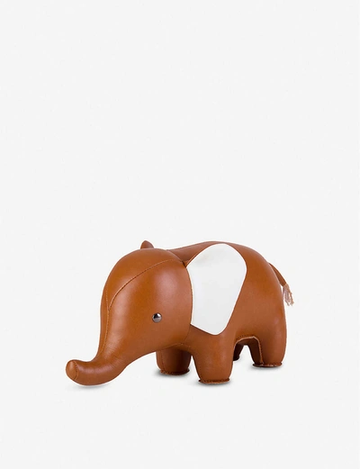 Zuny Elephant Faux-leather Bookend 30cm | ModeSens