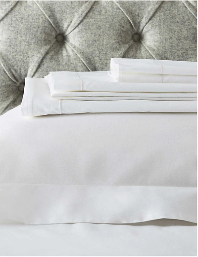 The White Company Raw Cord Egyptian-cotton Single Duvet Cover 200x140cm In White