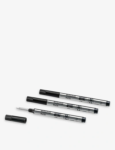 Shop Montblanc Mystery Black Medium Rollerball Pen Small Refills Set Of Three