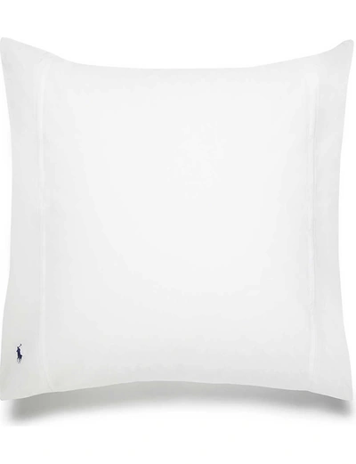 Shop Ralph Lauren Home White Player Square Pillowcase