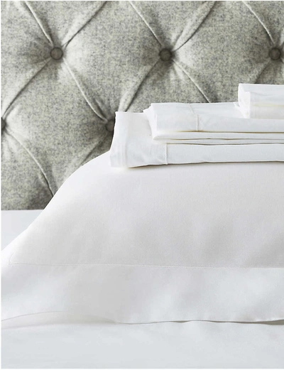 Shop The White Company White Row Cord Single Egyptian-cotton Flat Sheet