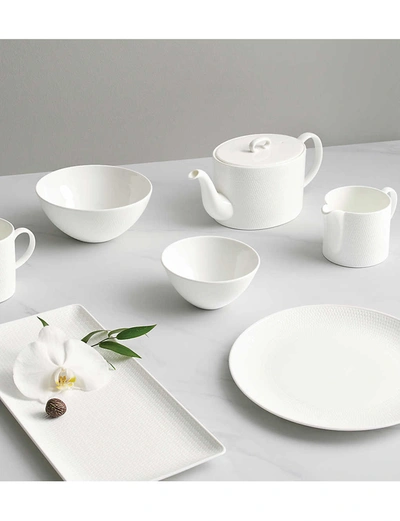 Wedgwood White Gio Fine Bone China Pasta Bowl 23cm In White