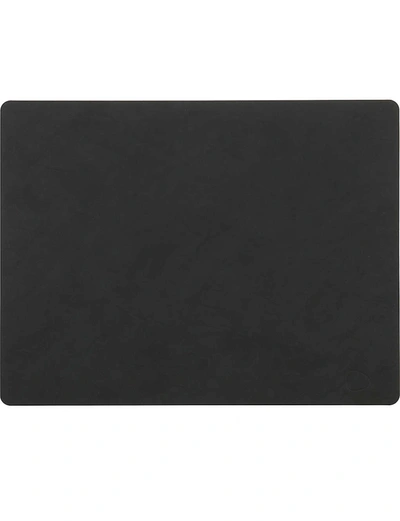 Shop Lind Dna Black Square Leather Table Mat