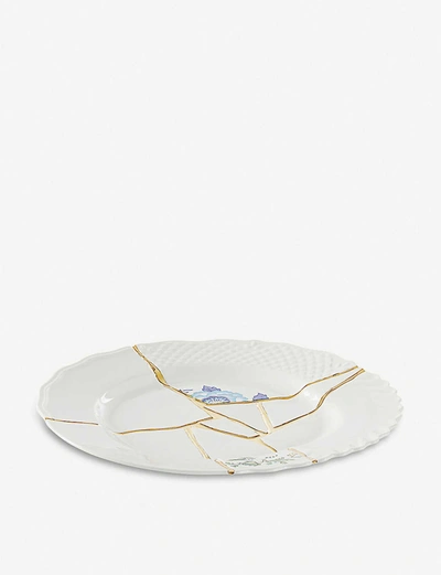 Seletti Kintsugi N3 Porcelain And 24ct Gold Dinner Plate 27cm