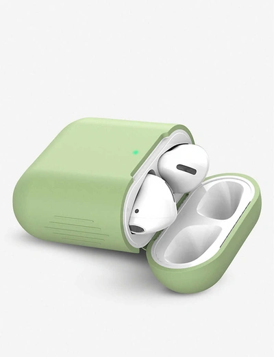 Shop Mintapple Pale Green Premium Silicone Airpods Case