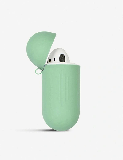 Shop Mintapple Pale Green Premium Silicone Airpods Case