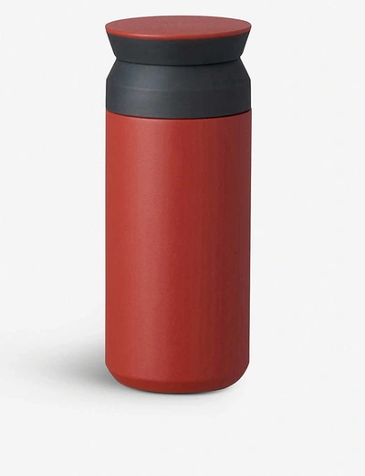 Shop Kinto Stainless Steel Thermos Travel Tumbler 350ml In Red