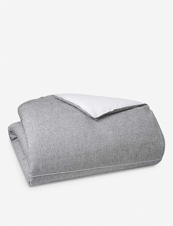 Hugo Boss Sense Cotton And Modal-blend Double Duvet Cover 240cm X 220cm In  Gray | ModeSens
