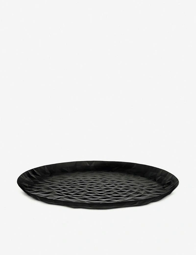 Shop Alessi Joy N.3 Stainless Steel Round Tray 40cm In Nocolor