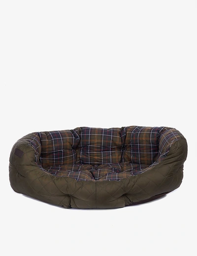 Shop Barbour Quilted Checked Cotton And Shell Dog Bed