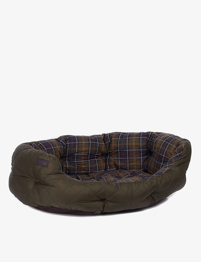 Shop Barbour Quilted Checked Cotton And Shell Dog Bed