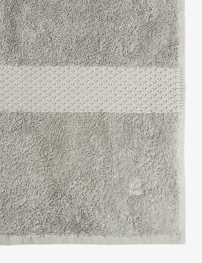 Yves Delorme Platine Etoile Cotton Bath Towel 160cm X 92cm Bath Sheet In Platine