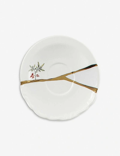 Seletti Kintsugi N3 Coffee Cup With Saucer In Porcelain