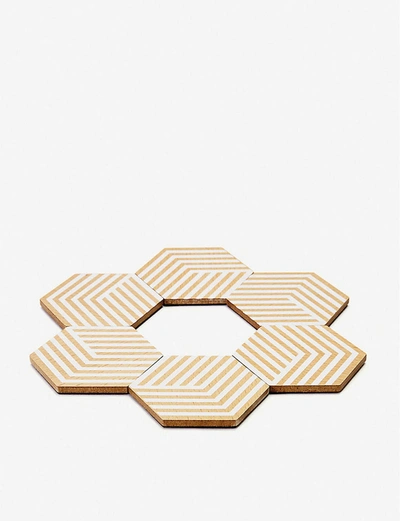 Shop Areaware Table Tiles Bower Wood And Cork Coasters Set Of Six