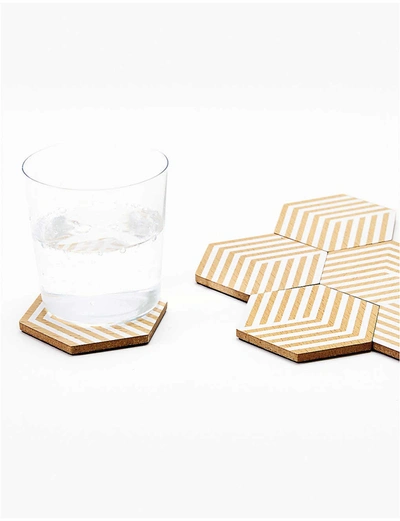 Shop Areaware Table Tiles Bower Wood And Cork Coasters Set Of Six