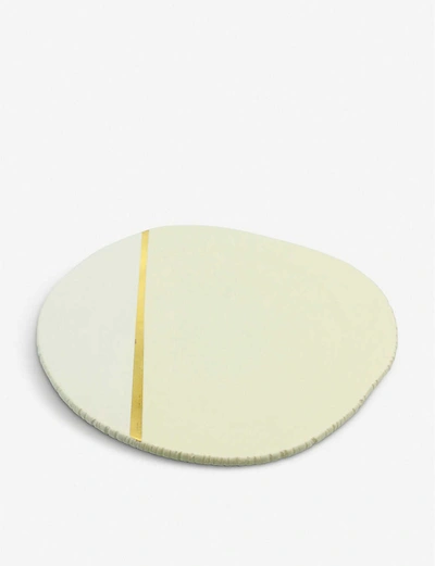 Shop Agnes Sandahl Terra Ceramic And Gold-plated Plate 19cm