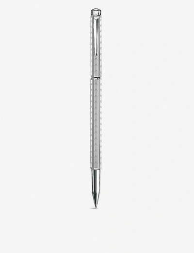 Shop Caran D'ache Ecridor Chevron Palladium-plated Rollerball Pen