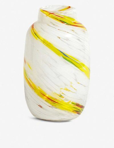 Shop Hay Splash Swirl-pattern Glass Vase 23cm