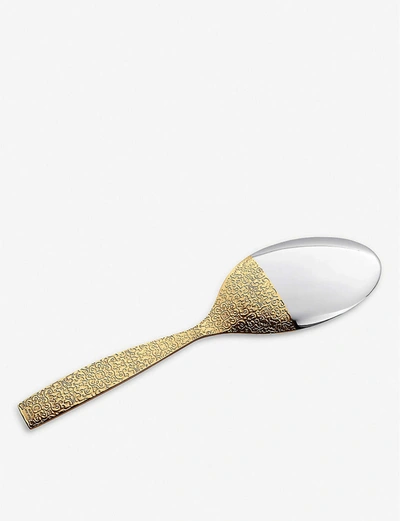 Shop Alessi Nocolor Dressed 24ct Gold-plated Stainless Steel Serving Spoon