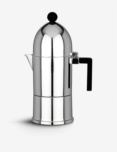 Alessi Black La Cupola Three-cup Espresso Coffee Maker In Black