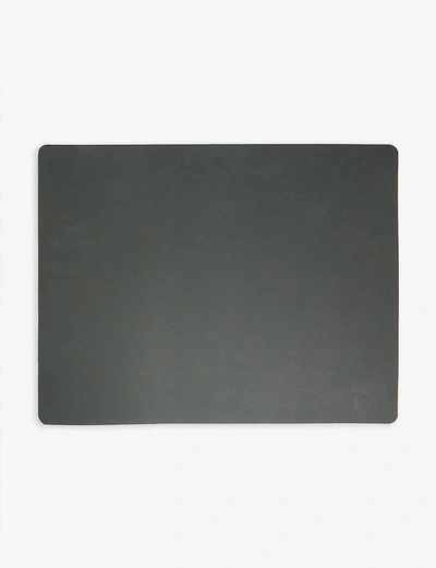 Shop Lind Dna Nupo Leather Placemat 45cm X 35cm In Dark Green