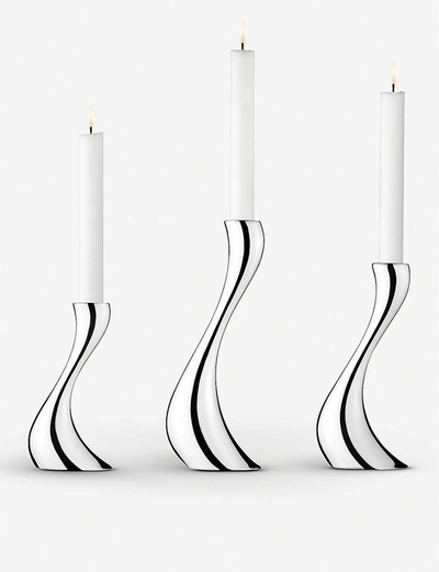 Shop Georg Jensen Cobra Candleholder Small Three-piece Set