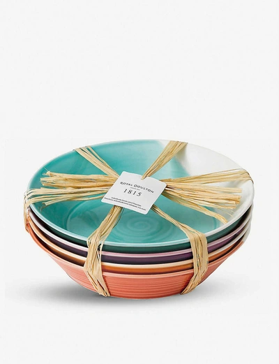 Shop Royal Doulton 1815 Bright Colours Porcelain Pasta Bowls Set Of Four 22cm