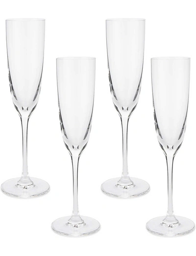 Shop The White Company Clear Belgravia Champagne Flutes Set Of Four