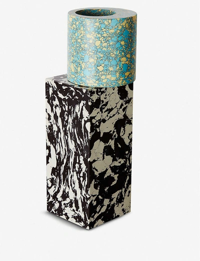Shop Tom Dixon Swirl Marble Stepped Vase 43.5cm