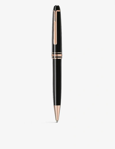 Shop Montblanc Meisterstück Classique Rose Gold-coated Precious Resin Ballpoint Pen