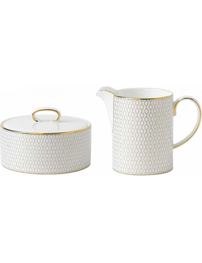 Wedgwood Arris Sugar Bowl And Cream Jug