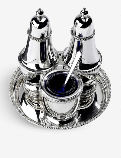 Shop Arthur Price Silver-plated Three-piece Condiment Set And Tray