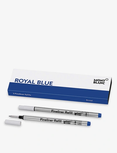 Shop Montblanc Royal Blue Broad Fineliner Pen Refills Set Of Two