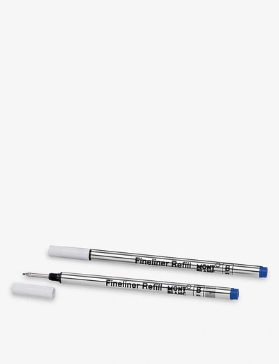 Shop Montblanc Royal Blue Broad Fineliner Pen Refills Set Of Two