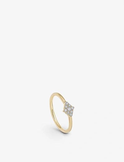 Shop Astley Clarke Interstellar Cluster 14ct Yellow-gold And Diamond Ring In 14ct Yellow Gold