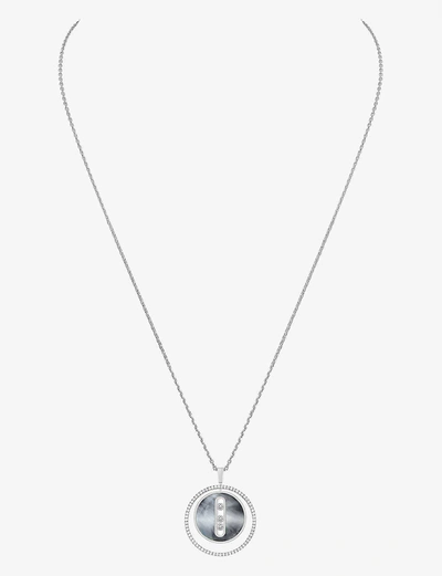 Shop Messika Women's White Gold Lucky Move 18ct White-gold, Mother-of-pearl And Diamond Necklace